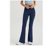 Alo yoga flared pants sensación desnuda cintura alta elevación de cadera deporte flared pants desgaste exterior casual slim yoga pants