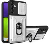 Funda resistente para Samsung Galaxy A02S M02S Euro con cámara, soporte giratorio de 360 grados, resistente a los golpes, A30S A