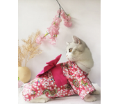 Japanese Style Thin Cat Dog Coat Kimono Summer Pet Clothes for Cats Dogs Cute Print with Bow-knot Kitten Sphynx Clothing Outfit