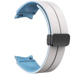 Correa De Silicona Bicolor Para Botones Magnéticos Plegables Para Samsung Galaxy Watch 4/5/6/7