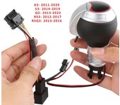 Para Audi A6 C7 A3 8v A7 Q2 Q3 S3 S5 S6 S7 RS3 RS4 RS6 SQ5 perilla de palanca de cambios Metal Led palanca de fibra de carbono cabeza de palanca manija de caja de cambios