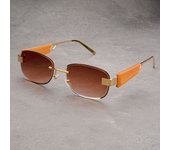 Gafas de sol gruesas de alto valor gafas de sol faciales cuadradas de metal para hombres y mujeres moda tendencia anti ultravioleta