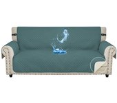 Impermeable Funda Sofa 4 Plazas, Fundas para Sofa Antideslizante, ExtraÃbles, con Bolsillos Lateral, Anti Gatos AraÃ±azo Y Perros Mascotas, Antimanchas Lavables