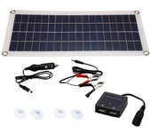 1X8W 12V Dual USB/DC Flexible Solar Panel Efficient Car Battery Charge Camping