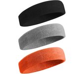 Sports Sweatbands Headband for Men & Women - Moisture Wicking Terry Cloth