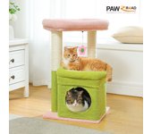 Árbol pequeño para gatos de interior con torre, condominio, poste rascador y rascador para gatos, ideal para el hogar de gatitos