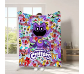 3D Printed Baby Blanket CATNAP DOGDAY Cartoon Smiling Critters Babes Carpet Super Soft Warm for Bedroom LivingRoom Sofa Bed Car