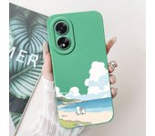 For Oppo A38 CPH2579 Phone Case New Fashion Soft Matte Silicone Rabbit Flower Goothic Style Capa For Oppo A18 CPH2591 Back Cover