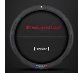 38cm 3D embossing breathable Car Steering Wheel Cover For Peugeot 107 206 207 208 306 307 301 308S 407 2008 3008 4008 5008 RCZ
