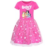 3-12 Years Old Girls Puppy Print Princess Dress Birthday Party Role Play Dress Ballet Tutu
