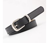 2.4X105cm  Women Belts PU Leather Simple Metal Buckle Belt Girls Dress Jean Pants Waistband Belts for Lady Luxury Designer Brand