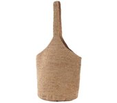 Bolso tipo cubo bolso de paja tejido a mano bolso de playa junto al mar de verano para mujer bolso de hombro de viaje