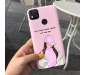 For Xiaomi Redmi 9C NFC 4G Case Rose Flower Literary Girl Soft Silicone Matte Fundas For Xiaomi Redmi9C Rdemi 9CNFC Back Cover