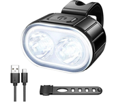 Front and Rear Bicycle Light Set, Cycling Lighting, USB Rechargeable Flashlight