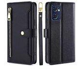 Moda Multifuncional Cremallera Magnético Funda de Cuero PU Solapa OPPO Reno 7 5G, Find X5 Lite, Cuerda Colgante Funda protectora