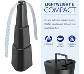 Ventiladores de moscas para mesas, repelente de moscas para interiores y exteriores, mantiene las moscas lejos, ventilador de sobremesa, aspas holográficas para Picnic, Patio y hogar