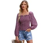 Jersey cuello cuadrado manga larga slim fit camiseta fina mujer primavera 2025 nueva cintura delgada top mujer