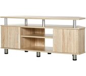 Mueble de TV para Televisores de hasta 55 Pulgadas Mesa para TV de Salón Moderna con 2 Puertas y 2 Estantes para Dormitorio 120x39,5x52 cm Roble