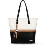 Pomelo Best Bolsos de Mujer,Bolso Señora Tote,Bolso Bandolera Rayas,Bolso Shopper,PU Piel Bolso de Hombro Mujeres del Trabajo