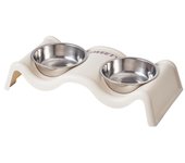 Creative Double Pet Bowl Double Dish Stainless Steel Cat Food Container Durable Large Capacity Pet Drinking Bowll for Dogs Cats