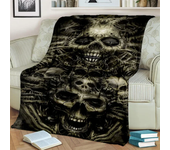 Gothic Horror Skull Ghost Cartoon  Blanket,Soft Throw Blanket for Home Bedroom Bed Sofa Picnic Travel Office Cover Blanket Kids