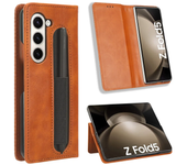 Para Samsung Galaxy Z Fold3 Fold4 Fold5 Fold 5 SM - F9460 Coque Solapa Ranura Tarjeta Billetera Clip Tapa De Teléfono Móvil