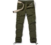 Pantalones Cargo informales para hombre, Joggers atléticos, pantalones chándal rectos sueltos de algodón