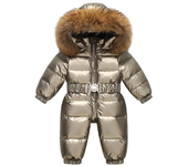 Chaqueta de plumón de invierno para niños, chaqueta de bebé, cálida chaqueta de esquí, chaqueta de plumón de una pieza