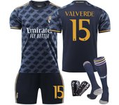 Children 2324 Real Madrid Home Jersey No. 9 Mbappe 5 Bellingham 7 Vinicius Football Uniform Sports Men's Suit
