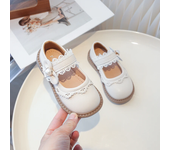 2024 Autumn New Children Leather Shoes for Girls Fashion Soft Bottom French Style Anti-slippery Chic Versatile Comfortable Shoes