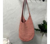 Bolso tipo cubo bolso de paja tejido a mano bolso de playa junto al mar de verano para mujer bolso de hombro de viaje