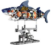 Mechanical Shark Building Block Set,Sea Animal Toys Crossing Shark with Lighting ，Birthday Gift for Girls and Boys Ages 8-12