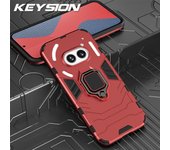 KEYSION Shockproof Armor Case for Nothing Phone 2A 2 1 Silicone+PC Metal Ring Stand Holder Phone Cover for Nothing Phone 1 2 2A