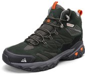 HIKEUP Winter Boot Men Outdoor Hiking Boots Suede High Top Trekking Men Shoes Rainproof Tactical Combat Military Boots