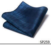 High Grade Brand Silk Kerchief Man Dark Blue Striped April Fool's Day Fit Formal Party Pocket Square Handkerchiefs Suit Hanky
