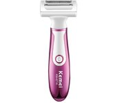 Kemei Women Electric Razor Rechargeable Body Painless Hair Removal Eyebrow Nose Trimmer Shaver for Face Legs Underarms Bikini