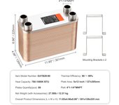 SucceBuy Heat Exchanger Water to Air, Copper Ports, Aluminum Fins. Ideal for Outdoor Wood Furnaces, Residential Heating and Cooling, and Forced Air Heating