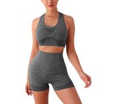 Conjunto de sujetadores deportivos para mujer, pantalones cortos de gimnasio, ropa de gimnasio transpirable, pantalones cortos,