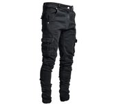 Pantalones Vaqueros Pitillo Para Hombre, Vaqueros Con Bolsillo Lateral, Novedad