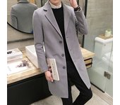 Abrigo de otoño e invierno para hombre abrigo ajustado medio y largo engrosado