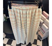 Homewear Chic Casual Long Pants Women Loose Stripe Plaid Straight Leg Pants Spring Summer High Waist Wide Leg Pants Girls