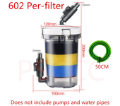 Contenedor de cubo de filtro de acuario externo ultrasilencioso, caja de filtro + bomba de agua, HW602B, HW603B