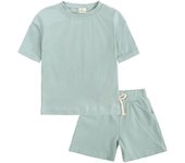 Traje para niños Niños y niñas versión coreana traje deportivo de verano 2025 nuevo verano ropa pequeña y mediana