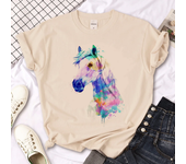 Horse t-shirts women streetwear Japanese t-shirts girl 2000s manga Japanese clothes
