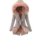 Abrigos cálidos con capucha para mujer, Ropa de mujer de moda chaquetas casuales de moda, abrigo femenino, Otoño e Invierno
