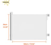 PANGDUBE Flexible Mesh Door for Baby Safety Barrier Pet Dog Stopper 86cm Height Baby Safe Door Stair Gate 140cm or 180cm Length