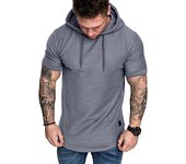 FCMM Camiseta de manga corta suéter de los deportes de la aptitud de los hombres suéter de los hombres con capucha camiseta de l