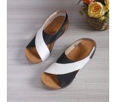Sandalias de tacón de cuña para mujer, zapatos de moda de verano