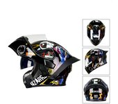 Casco integral moto mujer aire libre modular hombre MX Carreras de Locomotora