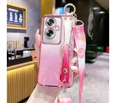 Pulsera y cuerda Transparencia Con Papel flash Dos en uno Carcasa del teléfono móvil Aplicable OPPO A79 -5G Funda protectora